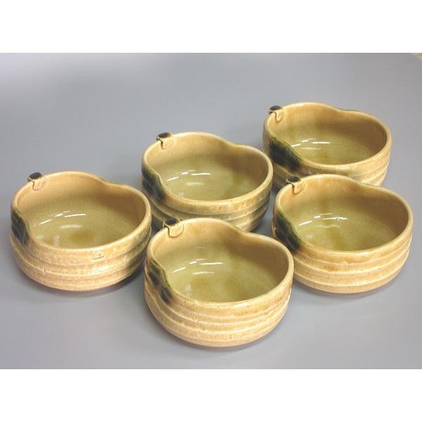 向付 瓢型  器五客 足付き 黄瀬戸瓢形向付 五客揃 : 茶道具商 越中屋 - 通販 - Yahoo