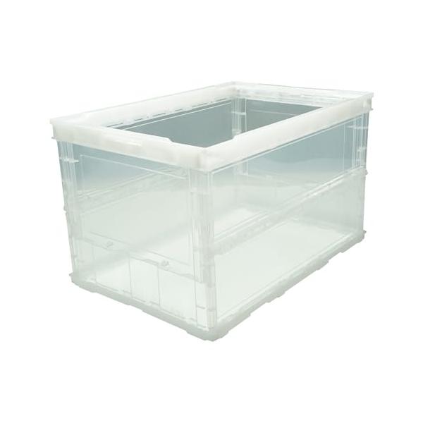 トラスコ中山(TRUSCO) 収納ケース 収納ボックス 薄型折りたたみコンテナスケル 半透明 50L TSK-O50B-TM