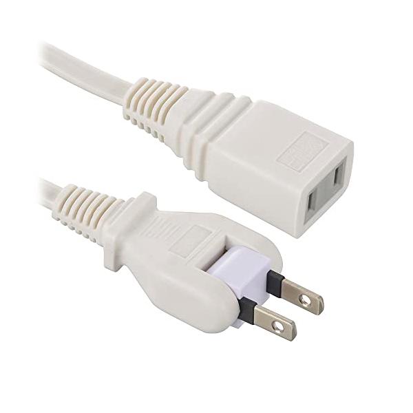 オーム電機 延長コード 屋内用 電源タップ 1個口 2m フリープラグ 180度回転プラグ ホワイト HS-T12SP22 00-1613 OH