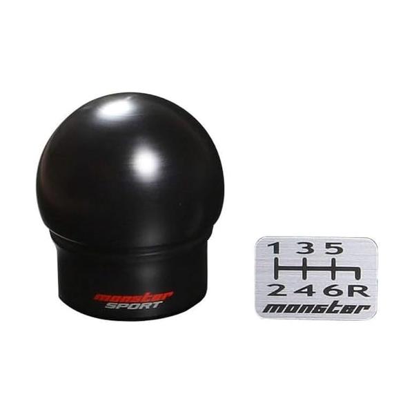 MONSTER SPORT モンスターシフトノブCタイプ M12×P1.25 球型 黒 φ=47mm h=51.5mm スイフトスポーツ[ZC3