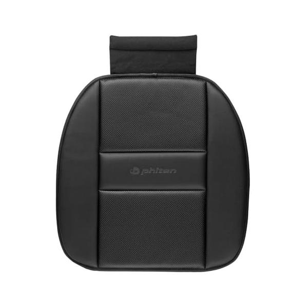 ボンフォーム(BONFORM) シートクッション ファイテンレザー ヒップ用 45×45cm ブラック アクアチタン使用 低反発 馬蹄型 腰痛