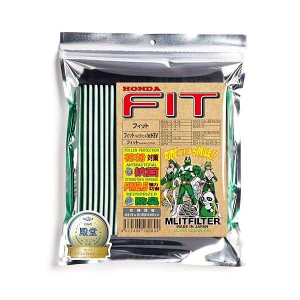 他サイト： エムリットフィルター ホンダ FIT フィット エアコンフィルター D-050_FIT 花粉対策 抗菌 抗カビ 防臭の商品画像