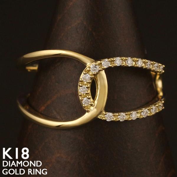 203jewelry 馬蹄リング　ゴールド　約18号 18金 リング 指輪 k18リング ゴールドリング K18 馬蹄 ホース
