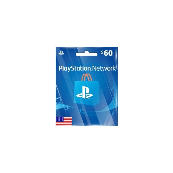 【メール通知】PlayStation Network Card $60 プレイステーション ネットワークカード 60ドル 北米ストア