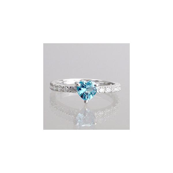 指輪 ブルートパーズ ダイヤモンド 0.25ct エタニティリング k18 