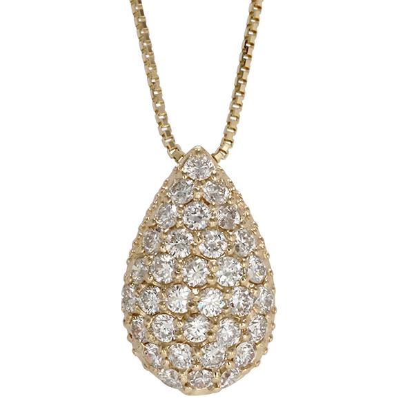ネックレス レディース ダイヤモンド パヴェ ダイヤ 0.80ct ティア