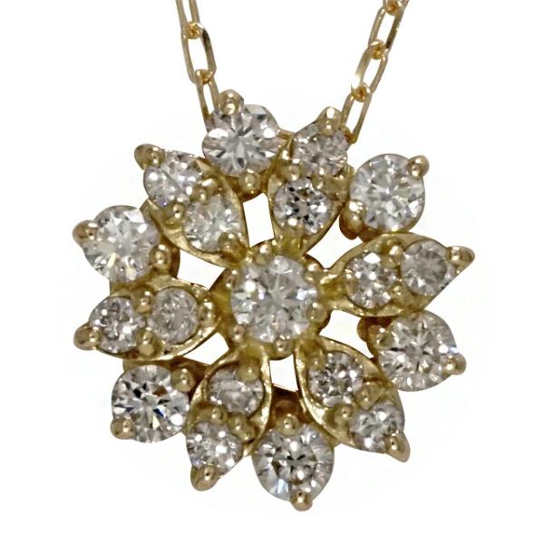 K18 天然ダイヤモンドペンダント ダイヤモンド ネックレス K18 ダイヤ 0.30ct ペンダント 18金