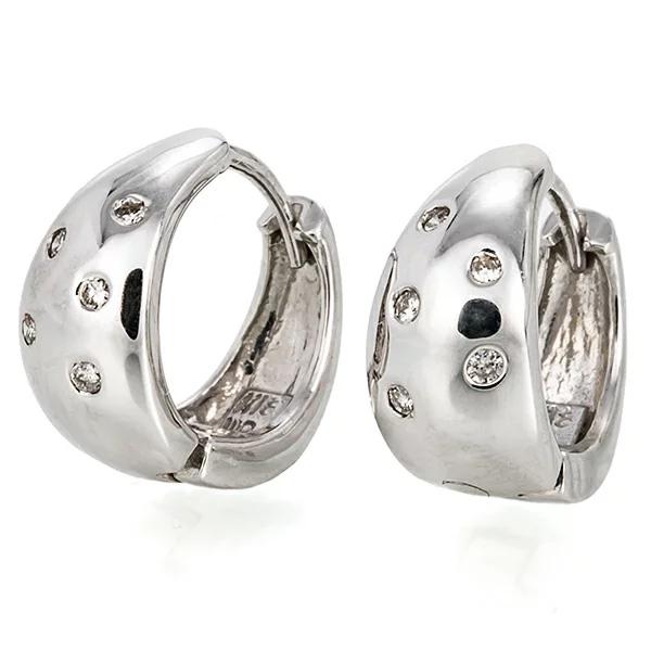 ピアス フープピアス 中折れピアス ダイヤモンド 0.1ct 18金 18k