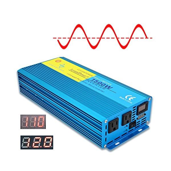 Cantonape 車用 船用 キャンピングカー用 1500w 3000w Lc 爆売りセール開催中 正弦波 Dc12vを100vに変換する インバーター 瞬間