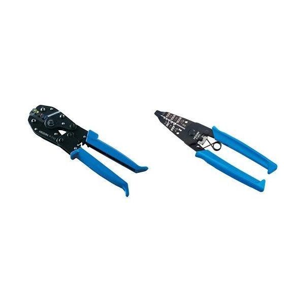 圧着工具 絶縁被覆付圧着端子用 圧着ペンチ 0 3 0 5 1 25 ワイヤーストリッパー 新作販売 2 と P ミリサイズ線用 P 743