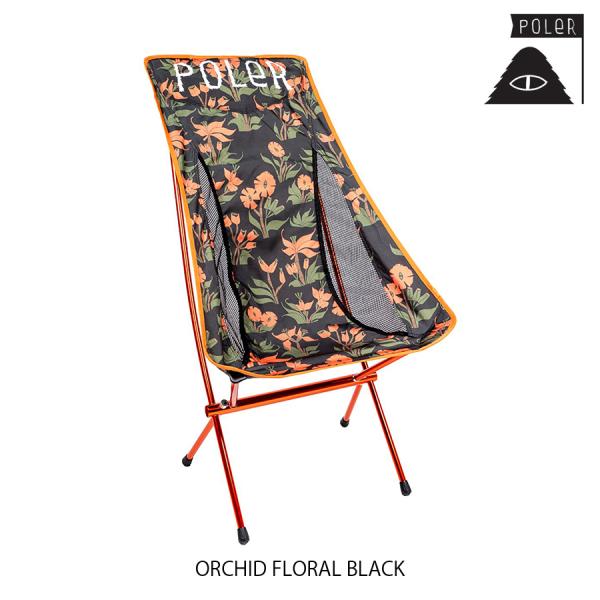 POLER@STOWAWAY CHAIR@ORCHID FLORAL BLACK@|[[@nCobN`FA@܂肽݃`FA@yʁ@RpNg@Lvpi@K戵X