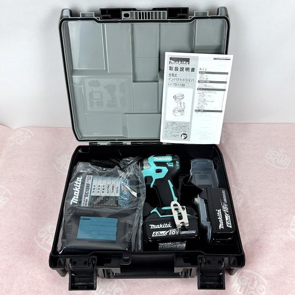 未使用 マキタ TD173DGXTB インパクトドライバ ターコイズブルー 18V 6.0Ah 送料無料 【K5】 makita 限定色 純正 セット 新品同様