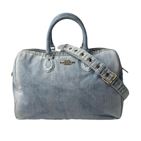 COACH（コーチ） 美品 ローアン ラージ サッチェル バッグ・ラブド 
