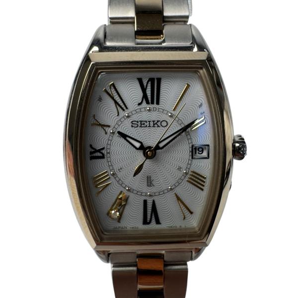 SEIKO（セイコー） 美品 ルキア 1B32-0AJ0 シルバー文字盤 ソーラー