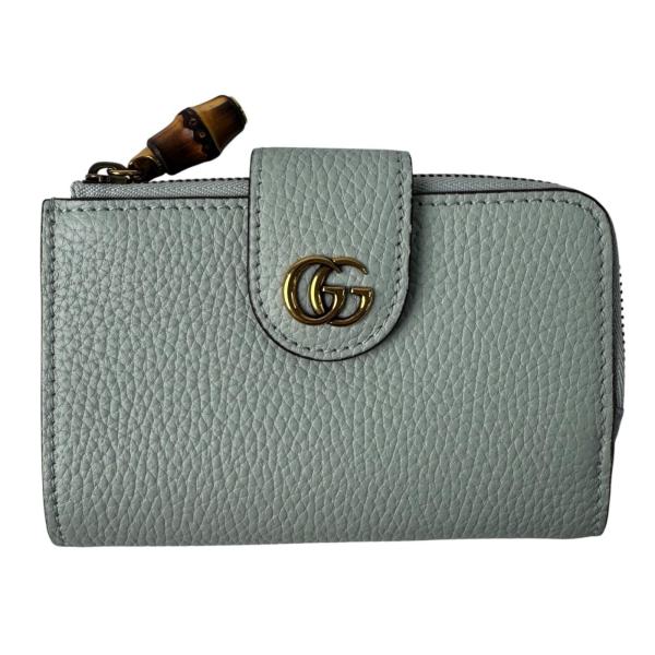 GUCCI（グッチ） 美品 バンブー付き ダブルG ミディアム ウォレット 二