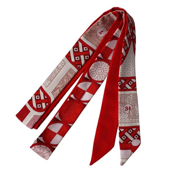 エルメス HERMES 63マスの世界旅行 ツイロン ツイリー リボンスカーフ. HERMES エルメス レディース 63マスの世界旅行 ツイロン ツイリー