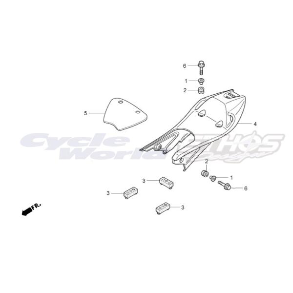 レーシングカート ホンダ（HONDA） 77220-NX2-000 ラバー,シート HRC ホンダレーシング
