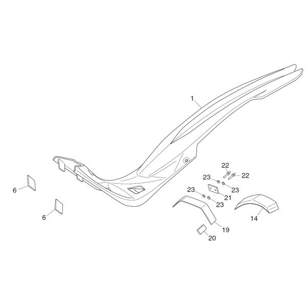 コストパフォーマンスに優れたデカール無し無地タイプのリアフェンダーです。しかも純正品ですので、耐久性もバツグン！MONTESA COTA4RT 2020以降の形状です。※ヤマト発送不可