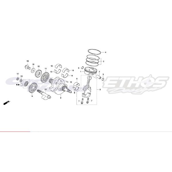 その他 7 ホンダ 13111-NX7-010 ピン,ピストン HRC ホンダレーシング : エトス