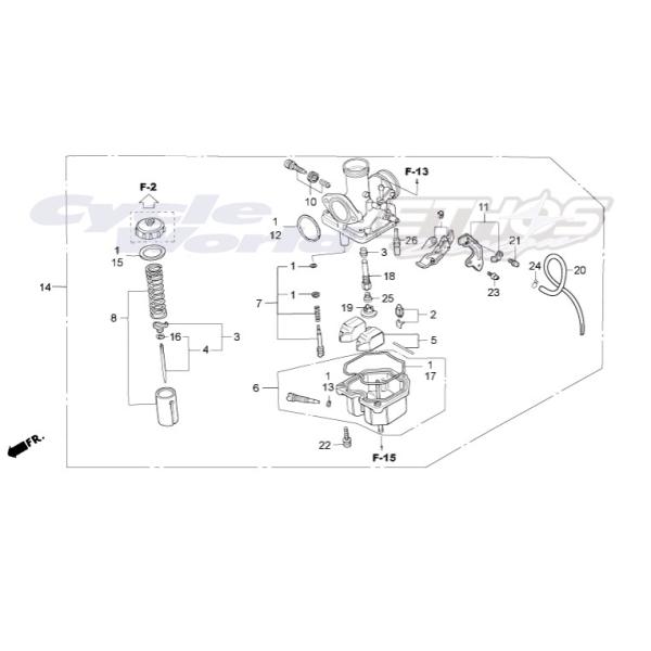 ホンダ（HONDA） 16201-NX2-003 ニードルセット,ジェット φ2.495, MARK