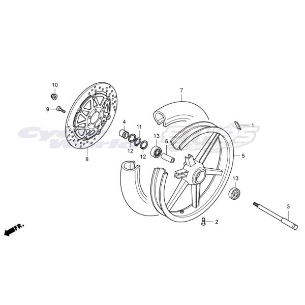 44620-NF4-000�@�J���[,FR �A�N�X�� �f�B�X�^���X�@HRC �z���_���[�V���O