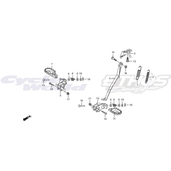 新品未使用 ホンダ（HONDA） 50616-NN4-L60 アームR，ステップ RTL301RR HRC