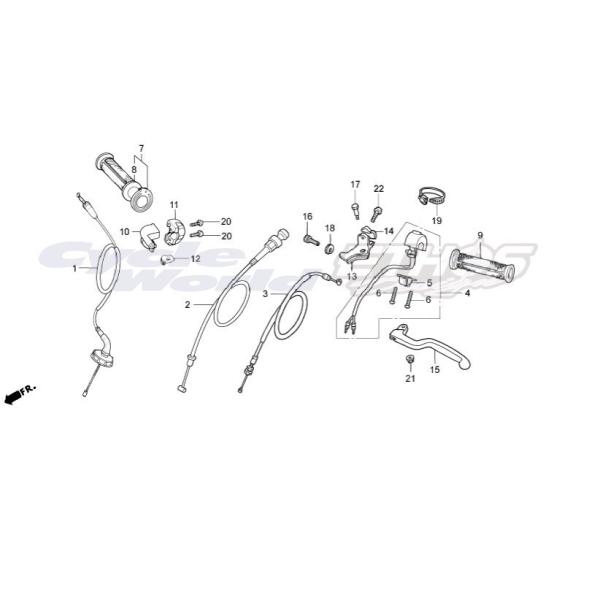 ホンダ（HONDA） 53165-GM9-741 グリップ,Rハンドル HRC : エトス