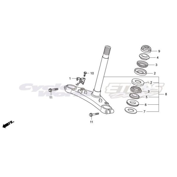 ホンダ（HONDA） 53212-030-010 レース,ステアリングボトムコーン HRC