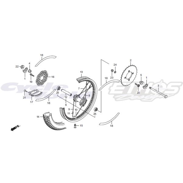 ホンダ（HONDA） 90305-NN4-P10 ナット，アクスル RTL301RR HRC ホンダ