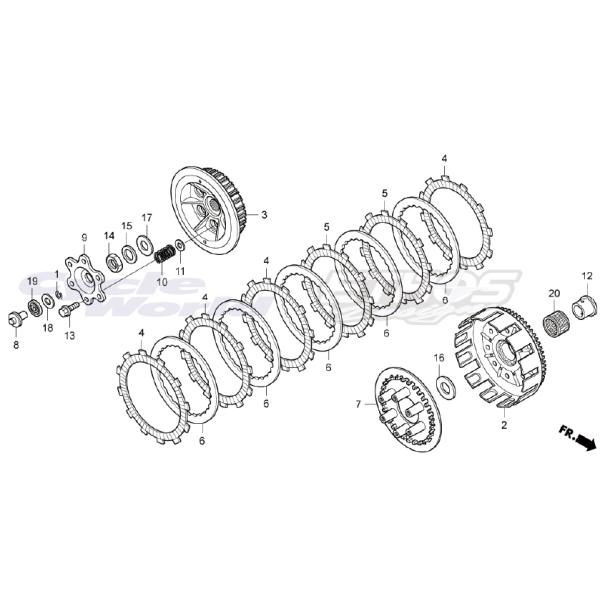 22321-MG3-000 �v���[�g,�N���b�`�@RTL300R 2017 HRC �z���_���[�V���O