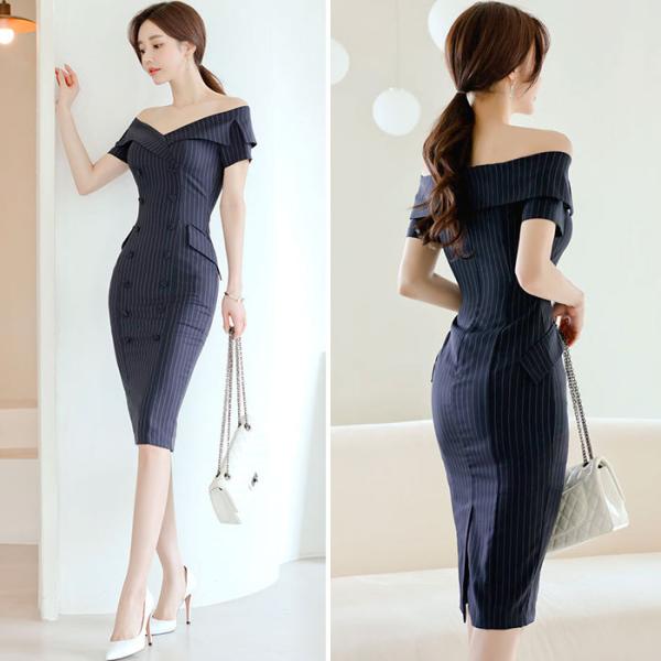 ワンピース 肩出し 膝丈 タイト タイトワンピース スーツ キャバ スナック ドレス 膝丈 着痩せ 韓国 黒 Buyee Buyee Japanese Proxy Service Buy From Japan Bot Online