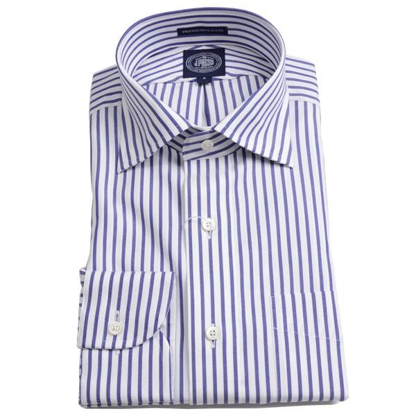 Jプレス メンズ J Press Men S ワイドスプレッドカラー シャツ カッタウェイ ブロードロンドンストライプ プレミアムプリーツ 形態安定機能 ネイビー Jjhn 0301 175 28 イートンプラス 通販 Yahoo ショッピング