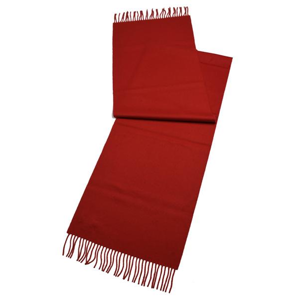 美品　Johnstons of Elgin ジョンストンズ　ウール マフラー　赤 Johnstons of Elgin（ジョンストンズ オブ エルガン） 秋冬