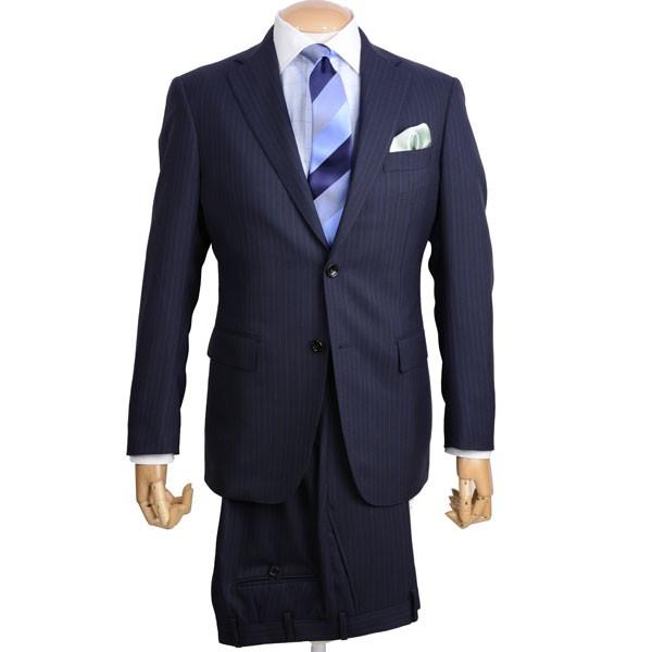 Paul Stuart メンズスーツセットアップ 38/32 ネイビーストライプ Paul Stuart メンズスーツセットアップ 38/32 ネイビーストライプ
