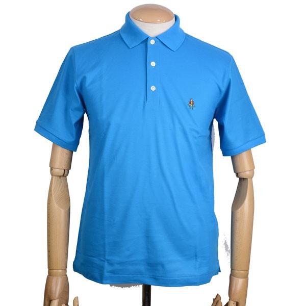 ポール スチュアート メンズ Paul Stuart アイコニック半袖ポロシャツ ターコイズ 胸ワンポイント マン オン ザ フェンス のカラー刺繍入り 綿100 Psgh J1h12 151 24 イートンプラス 通販 Yahoo ショッピング