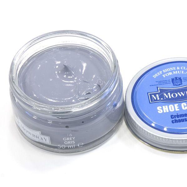 他サイト： M.モゥブレィ M.MOWBRAY シュークリームジャー グレー スムースレザーの補色・栄養・ツヤ出し 乳化性革靴用クリームの商品画像