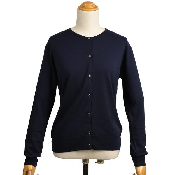極美品 ジョンスメドレー クルーネックカーディガン ウール 100% ネイビー Yahoo!オークション -「(ジョンスメドレー johnsmedley)クルーネック