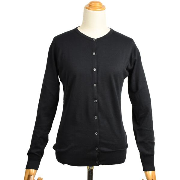 JOHN SMEDLEY シーアイランド　コットン　カーディガン M ブラック JOHN SMEDLEY シーアイランド コットン カーディガン M ブラック