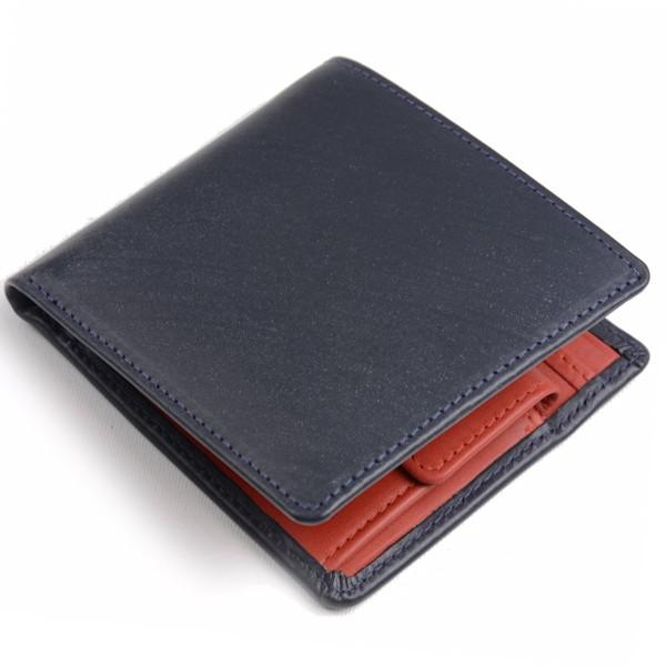 新品 ホワイトハウスコックス ニつ折 財布 ネイビー×タン S7532 Whitehouse Cox ホワイトハウスコックス 二つ折り財布 S7532
