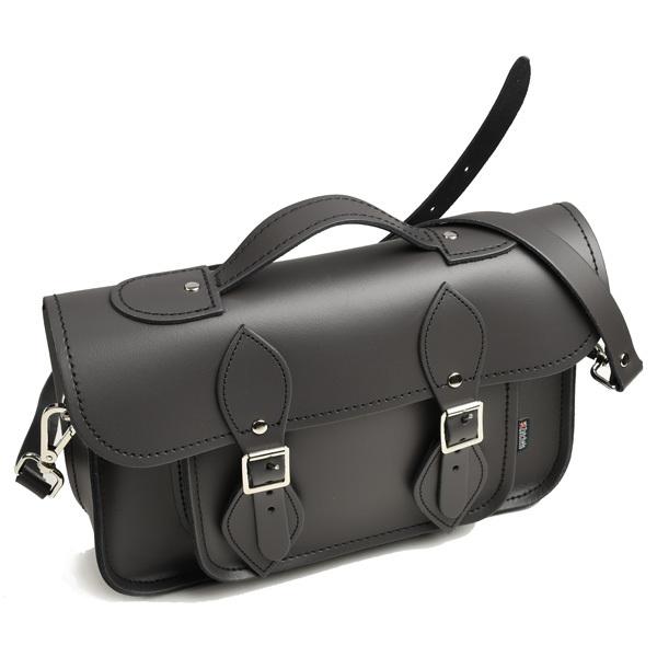 Zatchels サッチェルバッグ 11.5インチ レザー ブラック 英国製 Zatchels ザッチェルズ ZATCHELS サッチェルバッグ-11.5インチ