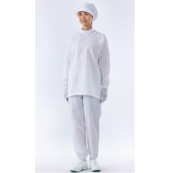 CJ2102 サイドファスナークリーンウェア ガードナー 制電服　帯電防止　ロング丈