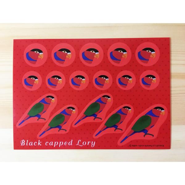 えとぴりかオリジナルデザインシール★他にはないマニアックなラインナップ!(^^)!鳥種:ズグロオトメインコサイズ:148mm×105mm　ハガキサイズ！用途は様々！お手紙やラッピング！手帳にも！使い方はあなた次第(*^^*)