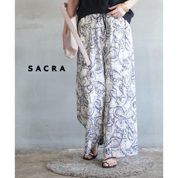 サクラ BLURRED PAISLEY PANTS SACRA 2026春夏新作 レディース 国内