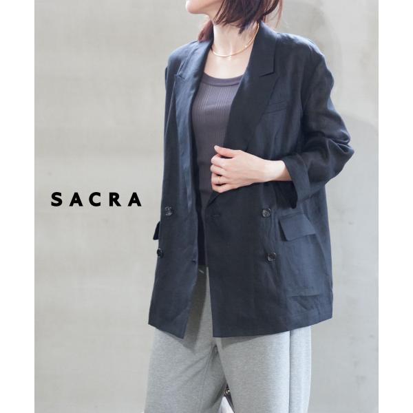 SACRA ♥️未使用 シルク シーアー ナイロンジャケット サクラ サクラ ZEPHYR LINEN CLOTH JACKET SACRA 2026春夏新作 レディース