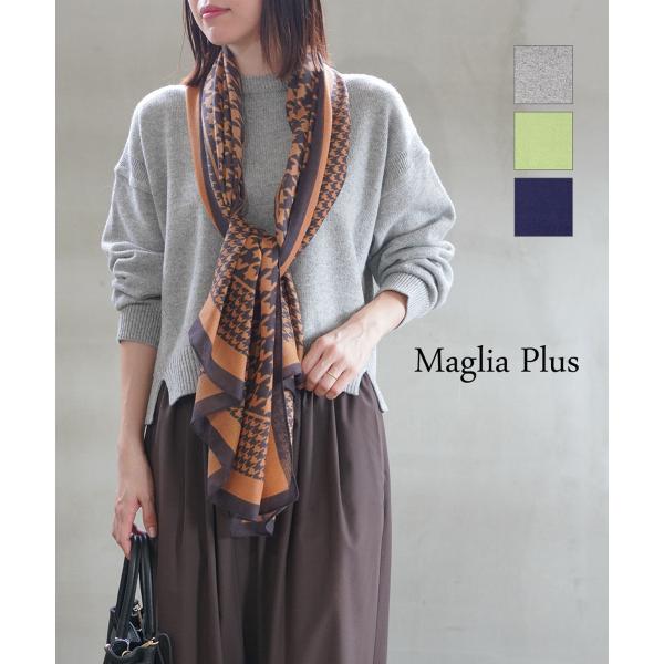 マリアプラス クルーネックニット Maglia Plus 141455 国内正規品 220409 送料無料 マリアプラス クルーネックニット Maglia Plus レディース 国内正規品