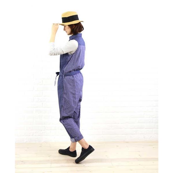 iliann loeb(イリアンローブ) コットン 柄切替ノースリーブ コンビネゾンオールインワン・202-127・1141601    レディース 女性 誕生日プレゼント ギフト 正規品 新品 iliann loeb（イリアンローヴ） iliann loeb(イリアンローブ)コットン