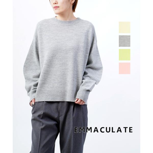 emmaculate（エマキュレイト） クルーネック ニットプルオーバー