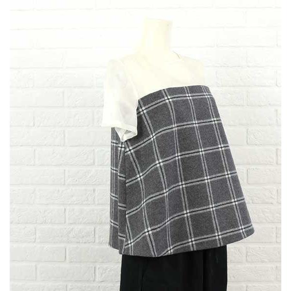 PAUL&JOE SISTER(ポール＆ジョー シスター) チェック柄 オーガンジー切替半袖 プルオーバーブラウスICARE TOP・36151176    レディース 女性 誕生日プレゼント ギフト 正規品 新品 PAUL&JOE（ポール＆ジョー） PAUL&JOE SISTER(ポール＆ジョー シスター