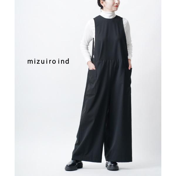 極美品✨ミズイロインド　2023　テーラードサロペット　オールインワン　ブラック 2025年最新】mizuiroind サロペット・オーバーオール