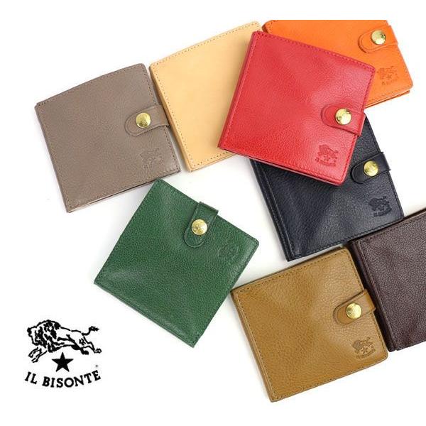 IL BISONTE イルビゾンテ レザー 二つ折り ミニ財布・412228 IL BISONTE イルビゾンテ レザー 二つ折り ミニ財布・412228